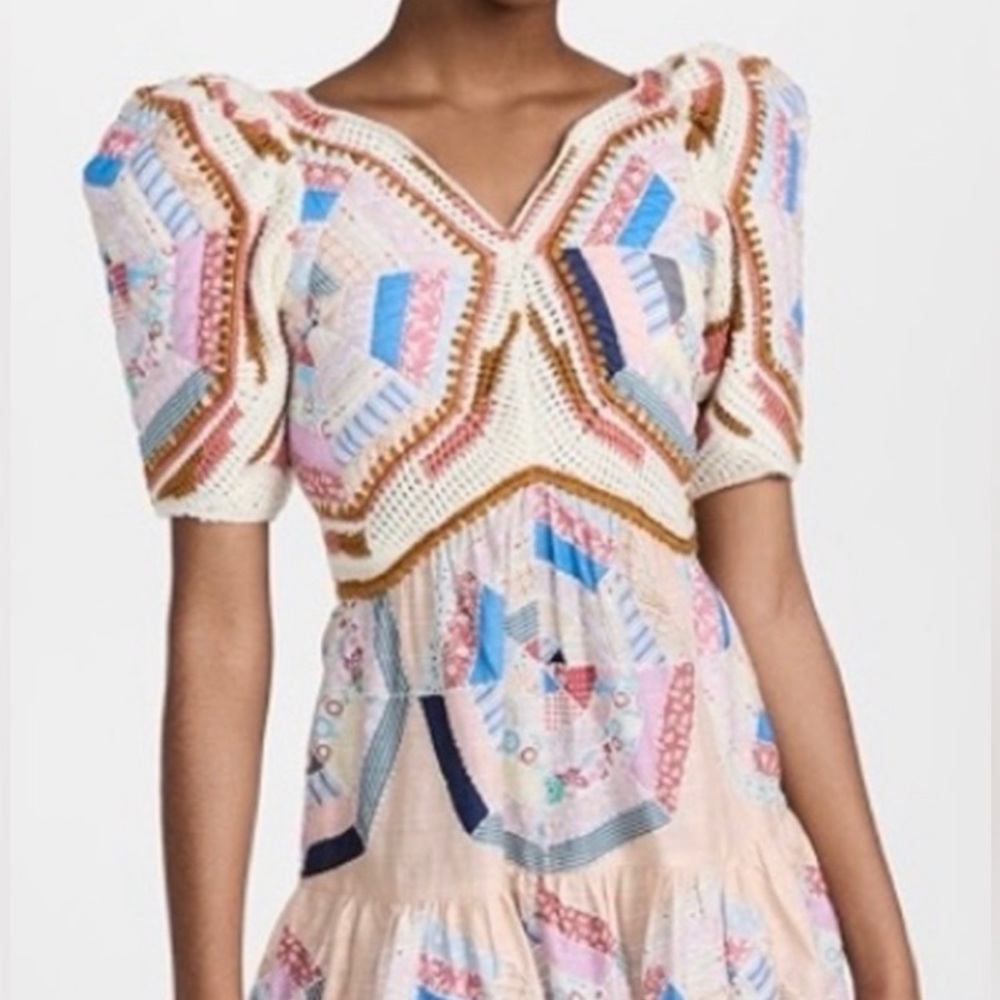 NWOT Sea New York Patchwork Quinn Crochet Top Mini Dress - Picture 7 of 8